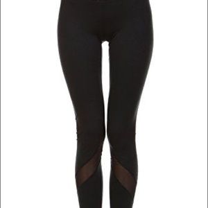Mono B Mesh Panel Black Leggings